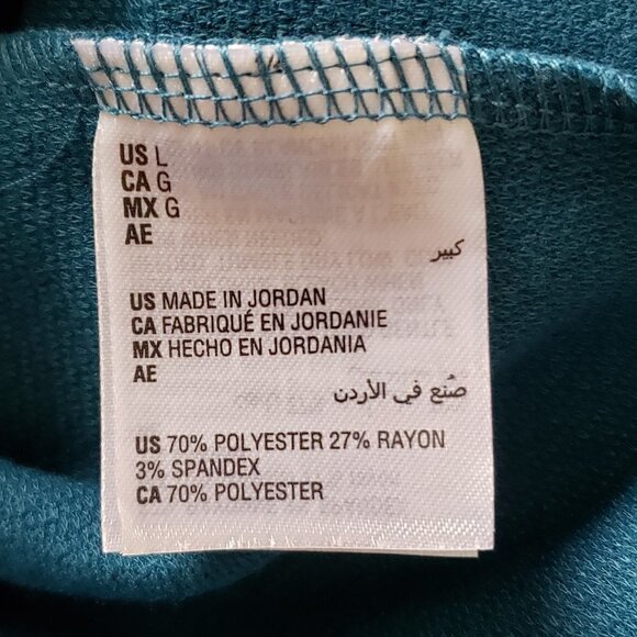 NWT - Ideology Athleisure Side-Zipper long Sleeve Top - Size L - Picture 4 of 6